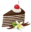 Торт и тортики на прозрачном фоне
